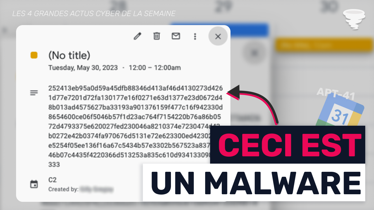 Illustration pour l'article Cette invitation ? C'est un malware de command & control